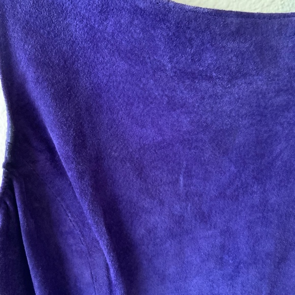 VINTAGE! Wilsons Royal Purple Suede Leather Dress Size Small - Picture 3 of 10